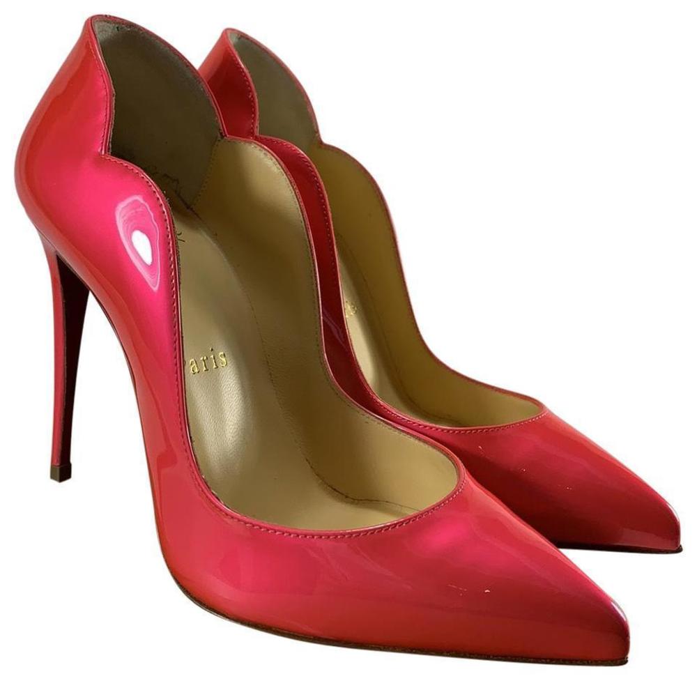 Hot Chick 100mm Florida fluo Metallic Scallop Patent Leather pump d773